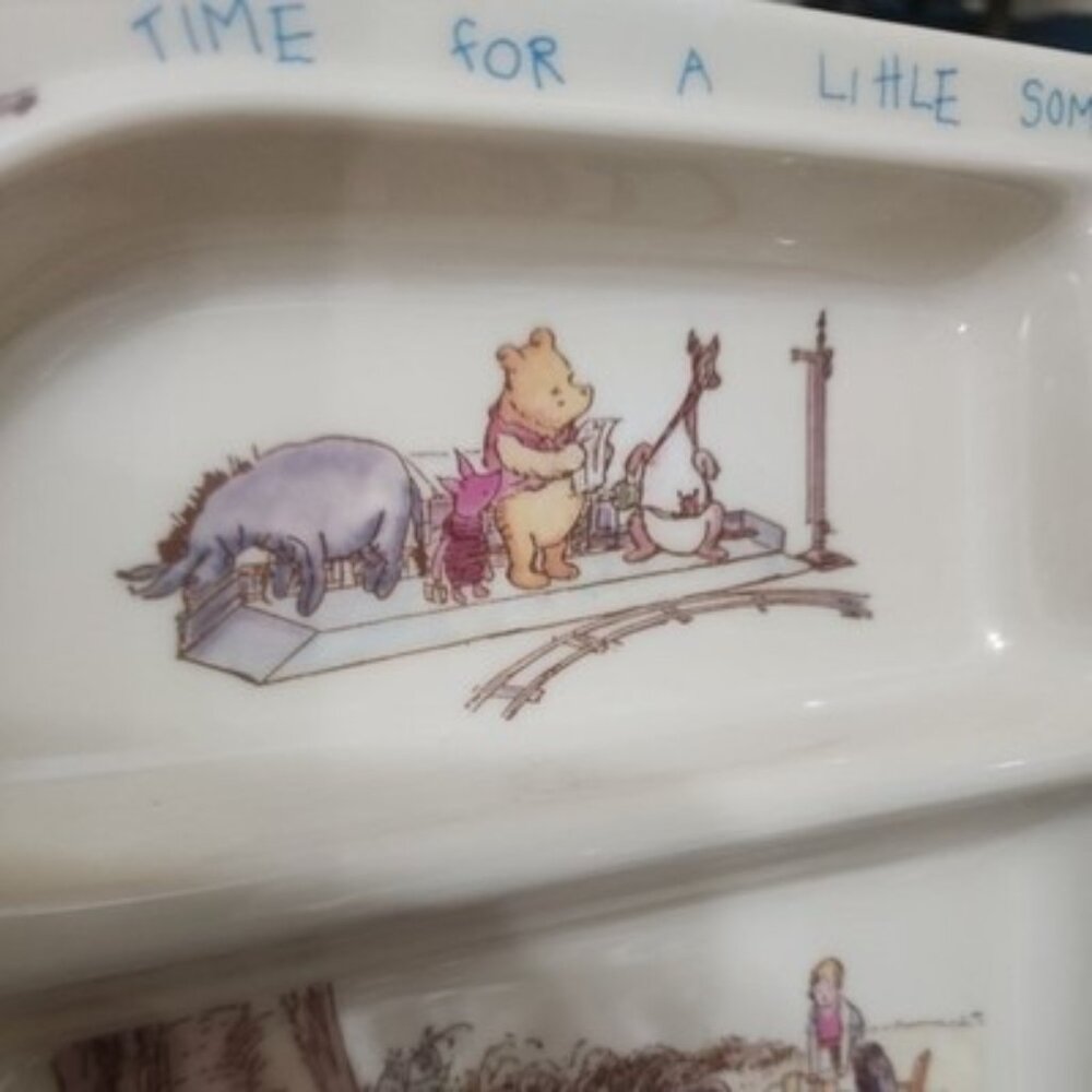 Classic Winnie the Pooh Vintage Selandia Melamine Sectioned‎ Plate piglet eeyor